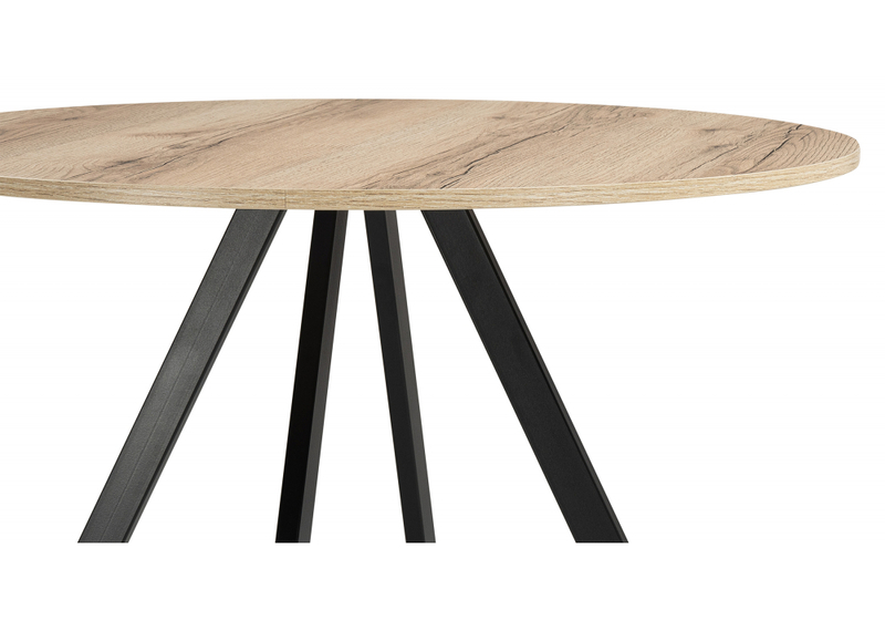 Стол деревянный, Баргел 90х90х75 дуб делано / черный