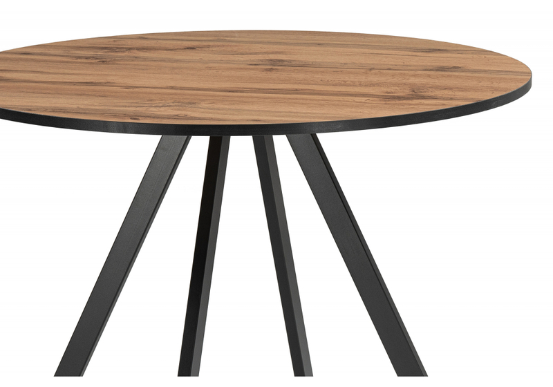 Стол деревянный, Баргел 90х90х75 дуб вотан / черный