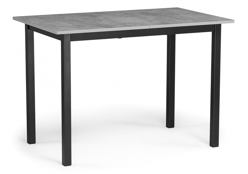 Стол деревянный, Аркон 110(130)х68х75 бетон / черный