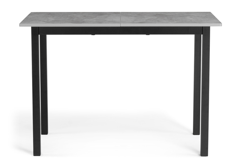 Стол деревянный, Аркон 110(130)х68х75 бетон / черный