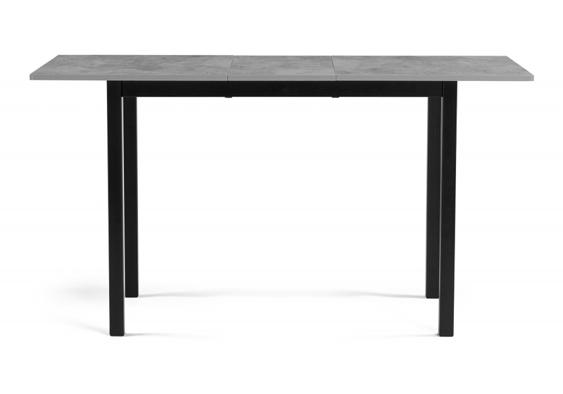 Стол деревянный, Аркон 110(130)х68х75 бетон / черный