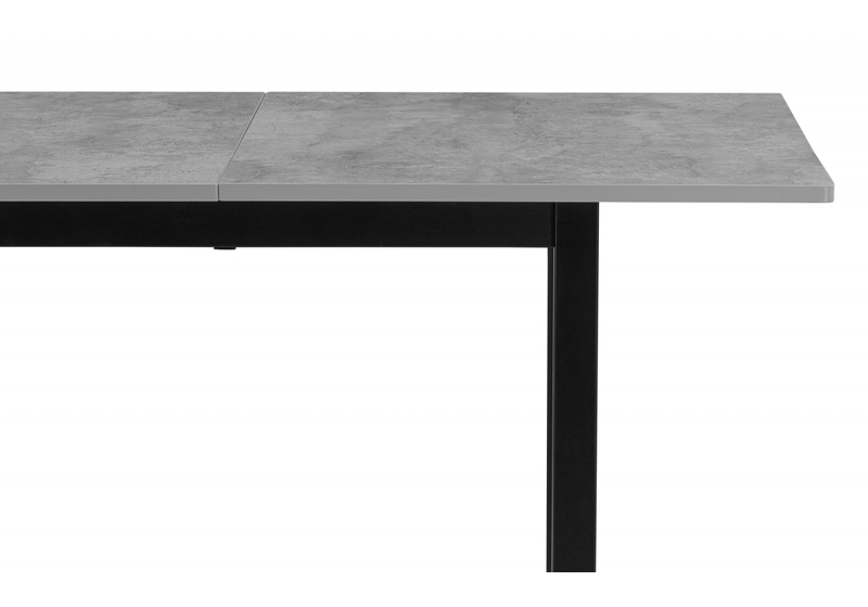 Стол деревянный, Аркон 110(130)х68х75 бетон / черный