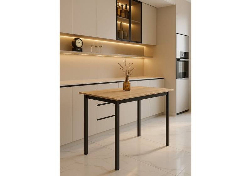 Стол деревянный, Аркон 110(130)х68х75 делано / черный