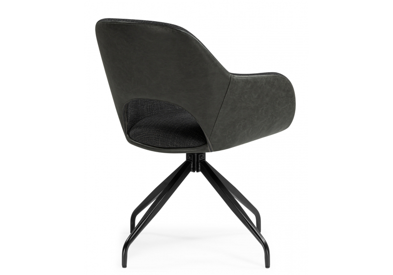 Стул на металлокаркасе, Memfis graphite / black