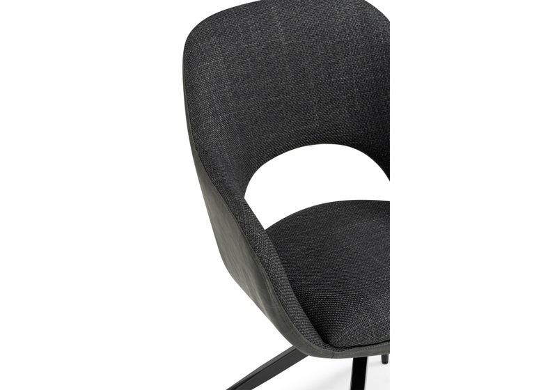 Стул на металлокаркасе, Memfis graphite / black