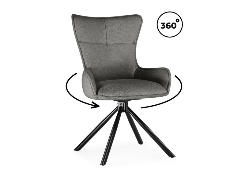 Стул на металлокаркасе, Chicago light gray / black