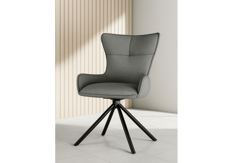 Стул на металлокаркасе, Chicago light gray / black