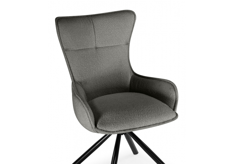 Стул на металлокаркасе, Chicago light gray / black