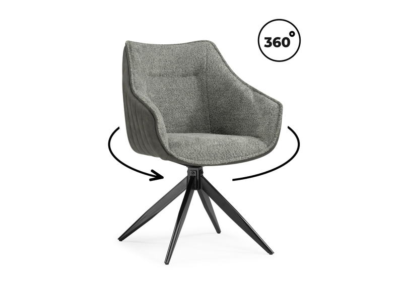 Стул на металлокаркасе, Kansas gray / graphite gray / black