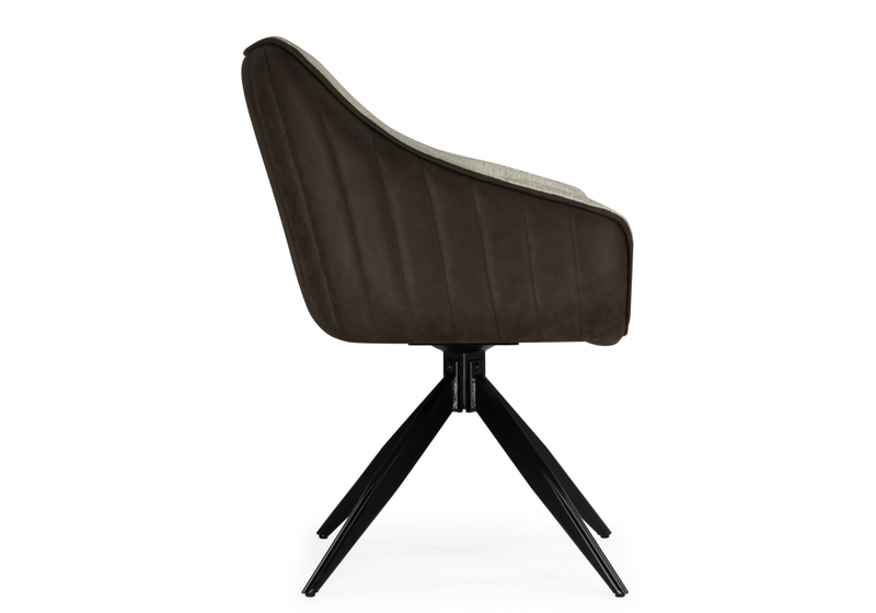 Стул на металлокаркасе, Kansas brown / cream / black