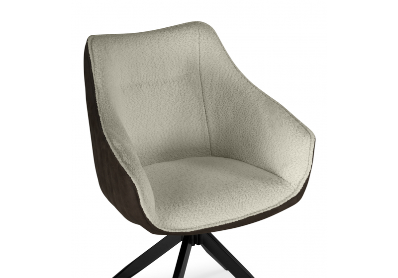 Стул на металлокаркасе, Kansas brown / cream / black