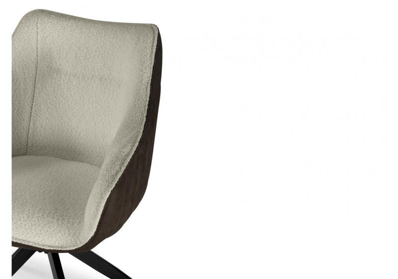 Стул на металлокаркасе, Kansas brown / cream / black