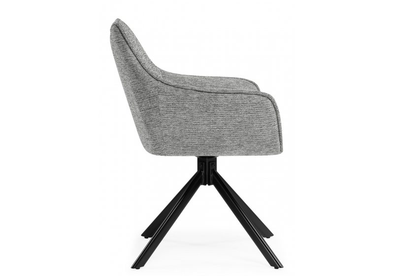 Стул на металлокаркасе, Denever gray / black