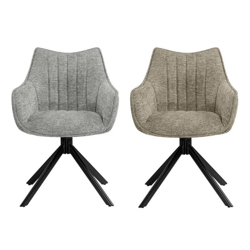 Стул на металлокаркасе, Denever gray / black