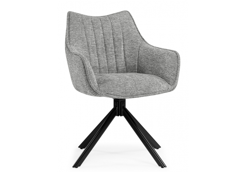 Стул на металлокаркасе, Denever gray / black