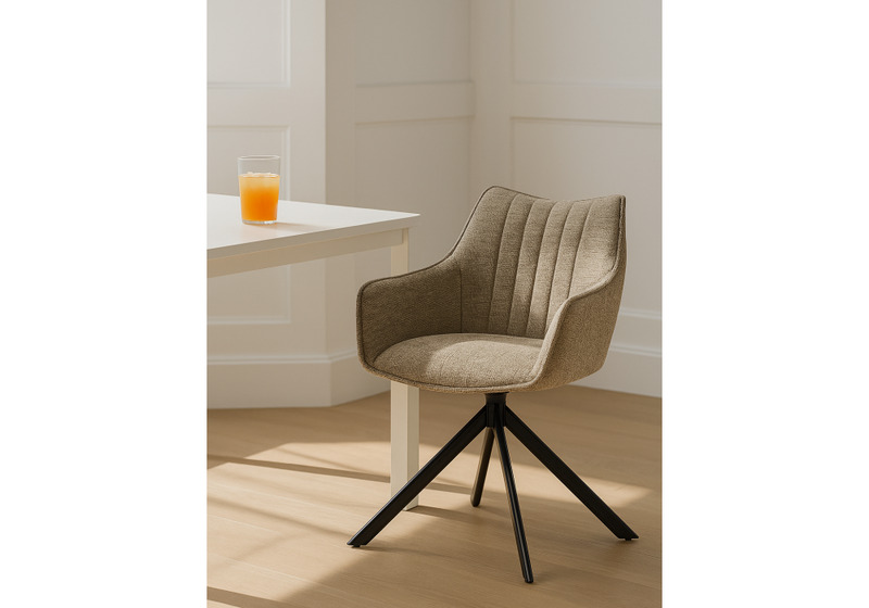 Стул на металлокаркасе, Denever beige / black