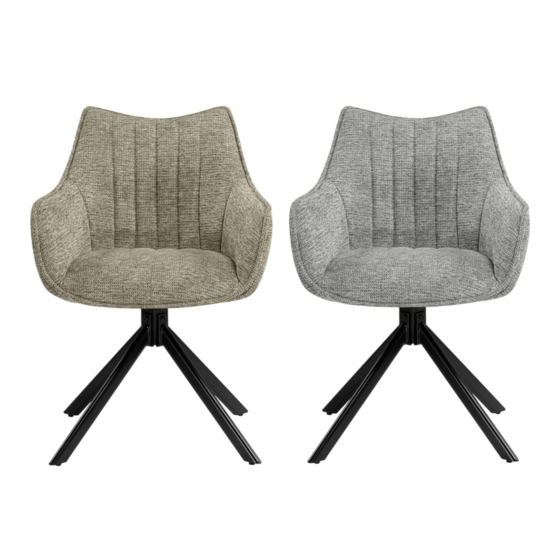 Стул на металлокаркасе, Denever beige / black