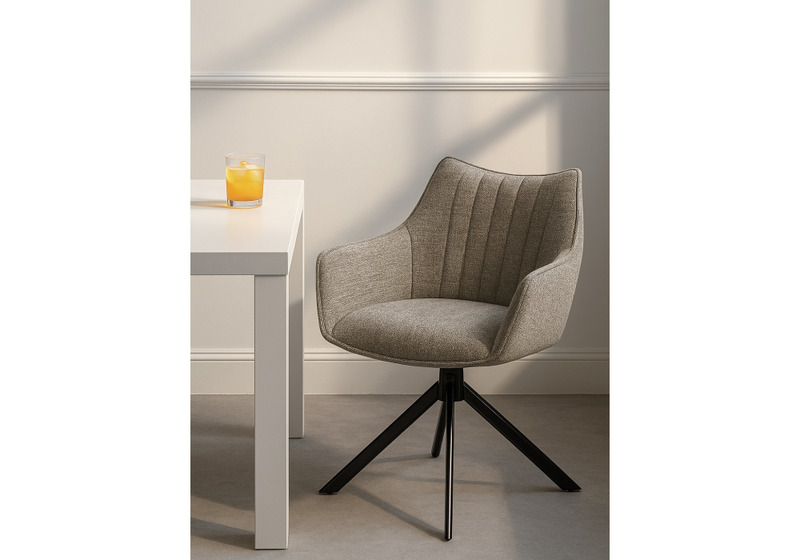 Стул на металлокаркасе, Denever beige / black