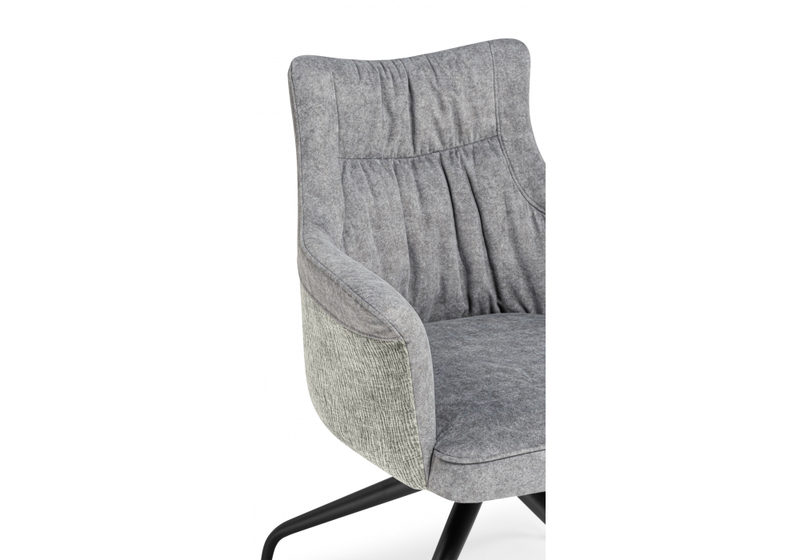 Стул на металлокаркасе, Kaser 360 крутящийся grey / black