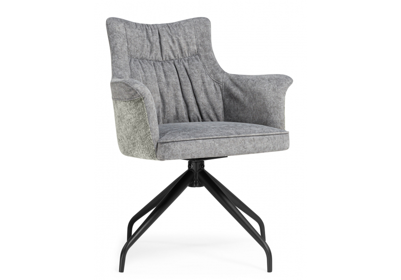 Стул на металлокаркасе, Kaser 360 крутящийся grey / black