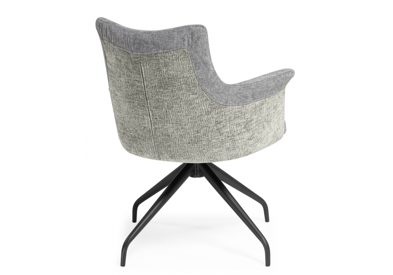 Стул на металлокаркасе, Kaser 360 крутящийся grey / black