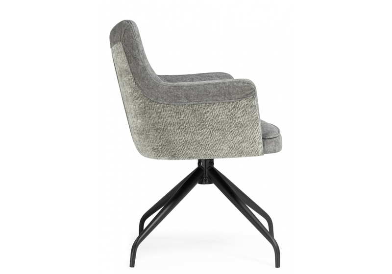 Стул на металлокаркасе, Kaser 360 крутящийся grey / black