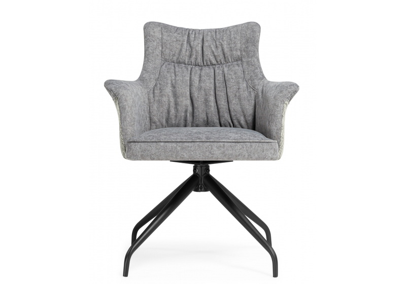 Стул на металлокаркасе, Kaser 360 крутящийся grey / black