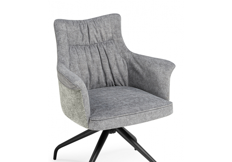 Стул на металлокаркасе, Kaser 360 крутящийся grey / black