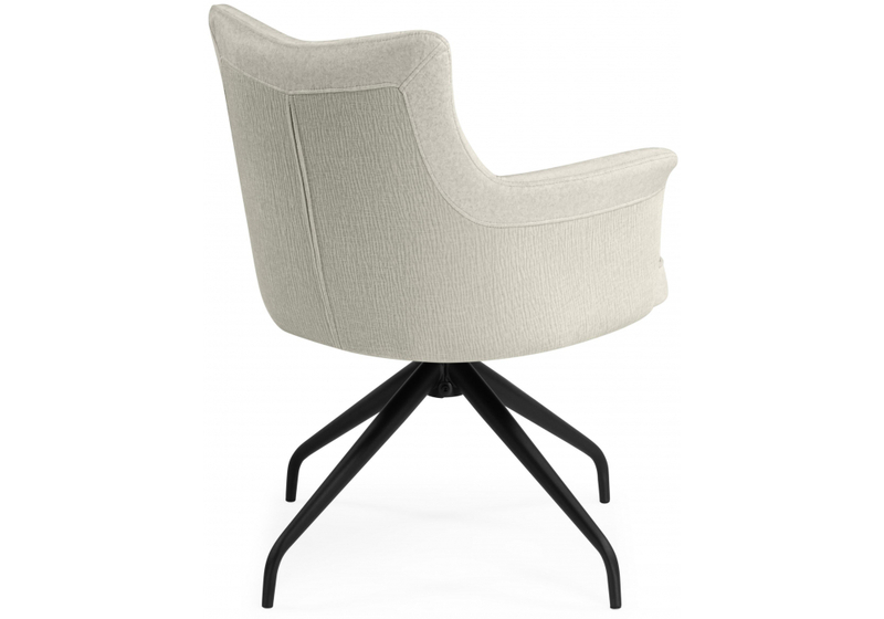 Стул на металлокаркасе, Kaser 360 крутящийся ivory / black