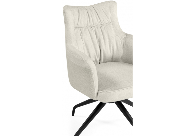 Стул на металлокаркасе, Kaser 360 крутящийся ivory / black