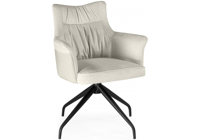 Стул на металлокаркасе, Kaser 360 крутящийся ivory / black