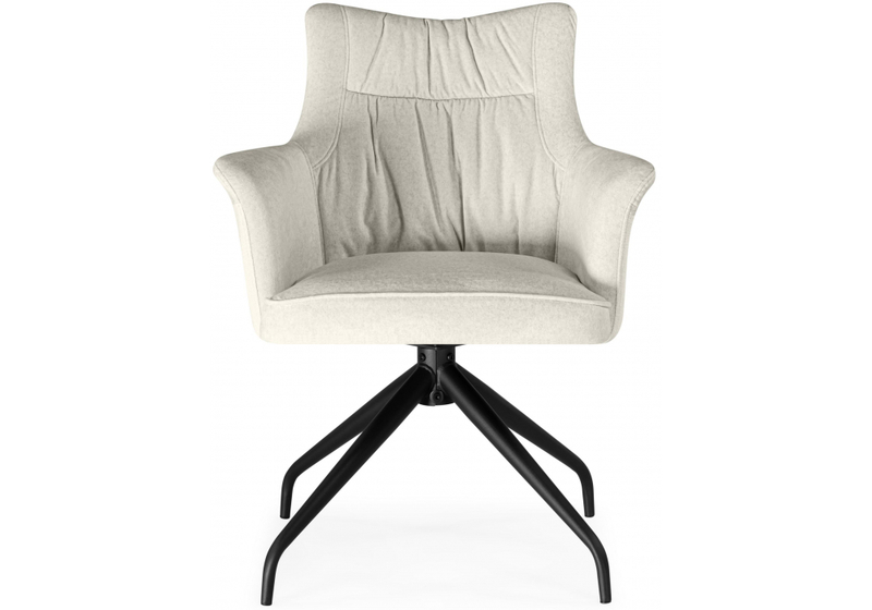 Стул на металлокаркасе, Kaser 360 крутящийся ivory / black