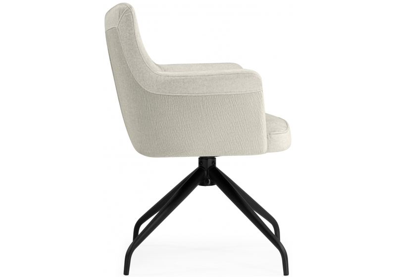 Стул на металлокаркасе, Kaser 360 крутящийся ivory / black