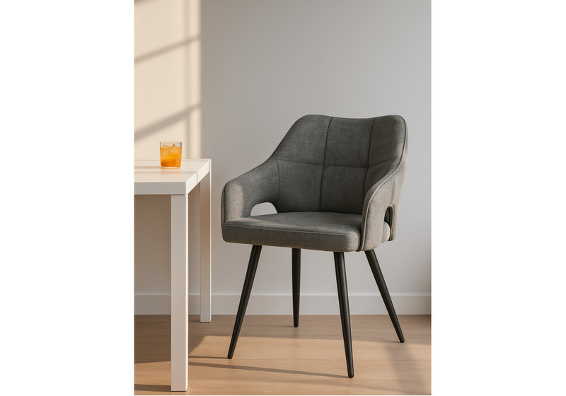 Стул на металлокаркасе, Hera dark gray / black