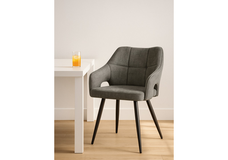 Стул на металлокаркасе, Hera dark gray / black