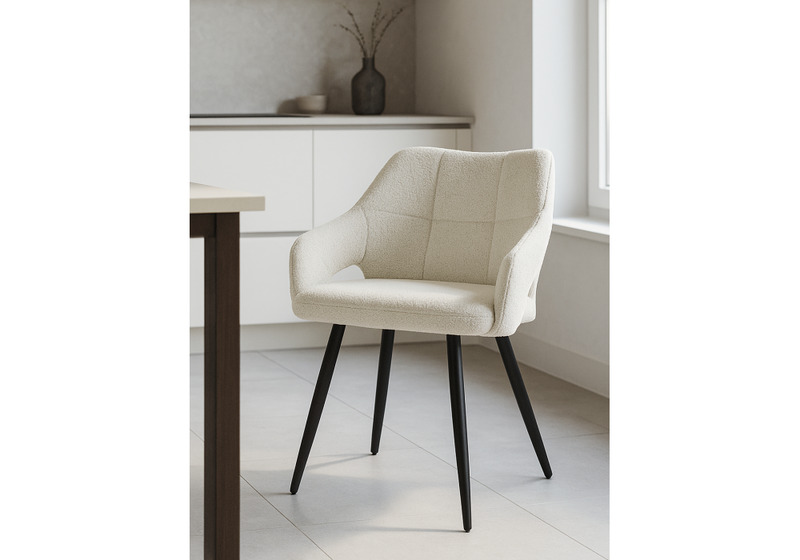 Стул на металлокаркасе, Hera beige / black