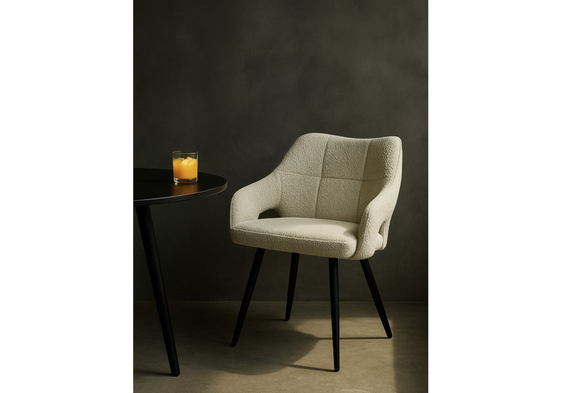 Стул на металлокаркасе, Hera beige / black