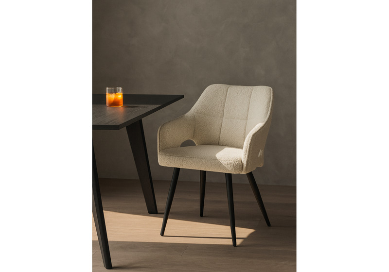 Стул на металлокаркасе, Hera beige / black