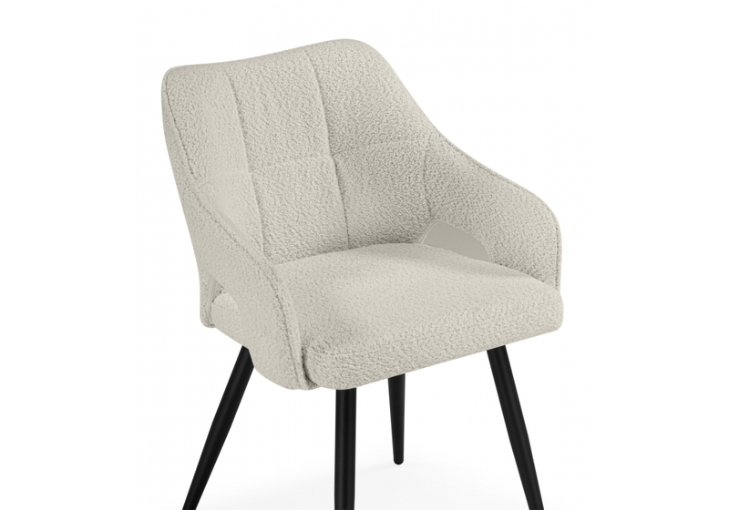 Стул на металлокаркасе, Hera beige / black