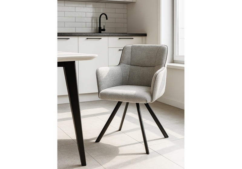 Стул на металлокаркасе, Elis gray / dark gray / black