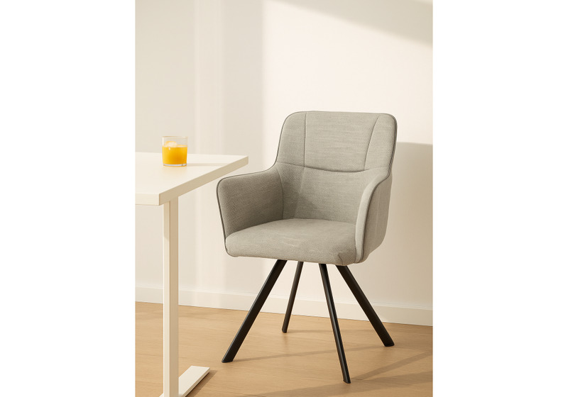 Стул на металлокаркасе, Elis gray / dark gray / black