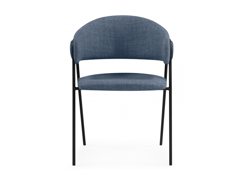 Стул на металлокаркасе, Криспиан синий / черный
