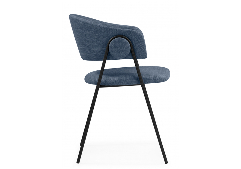 Стул на металлокаркасе, Криспиан синий / черный