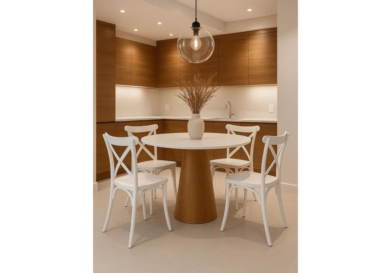 Стол деревянный, Huge 120х75 white / brown