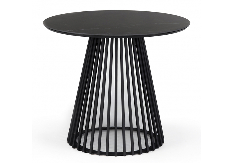 Керамический стол, Нэнси 90х90х75 shakespeare black / черный