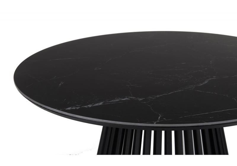 Керамический стол, Нэнси 90х90х75 shakespeare black / черный