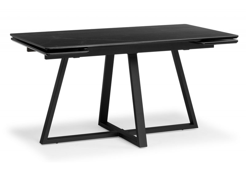 Керамический стол, Памелла 140(200)х80 черный мрамор shakespeare black / черный