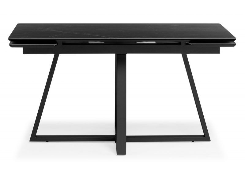 Керамический стол, Памелла 140(200)х80 черный мрамор shakespeare black / черный