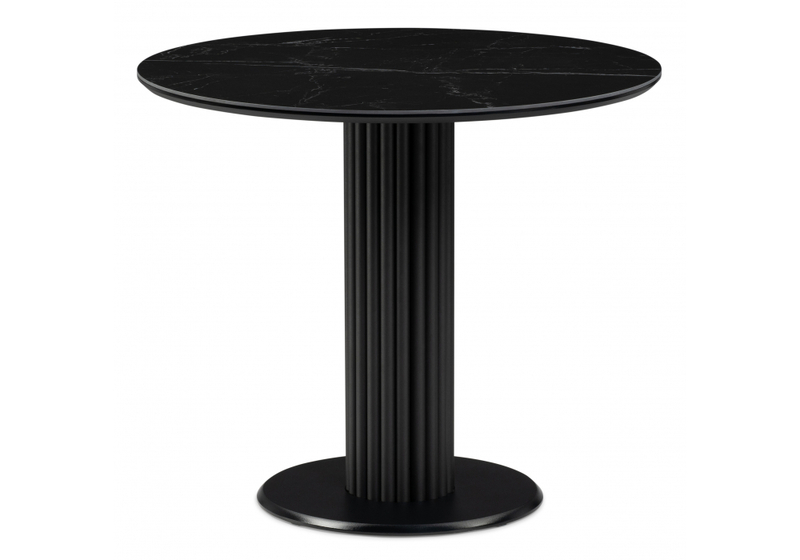 Керамический стол, Кэмерон 90х90х75 черный мрамор shakespeare black / черный