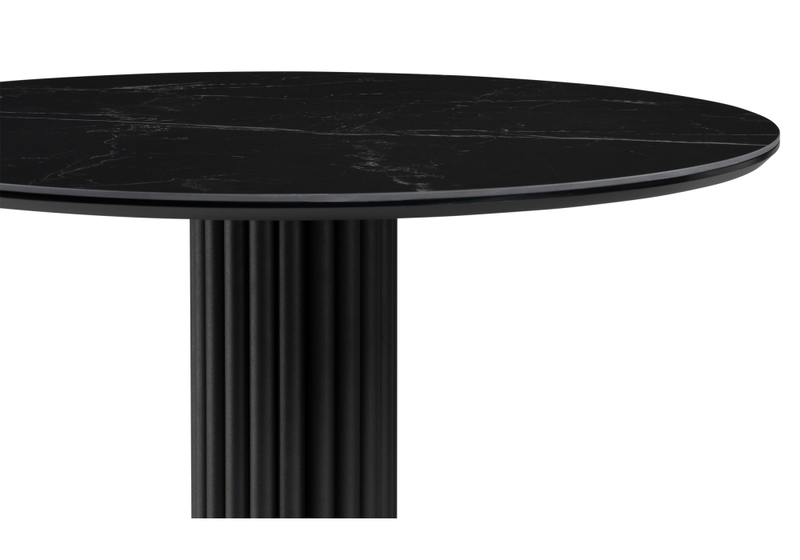 Керамический стол, Кэмерон 90х90х75 черный мрамор shakespeare black / черный